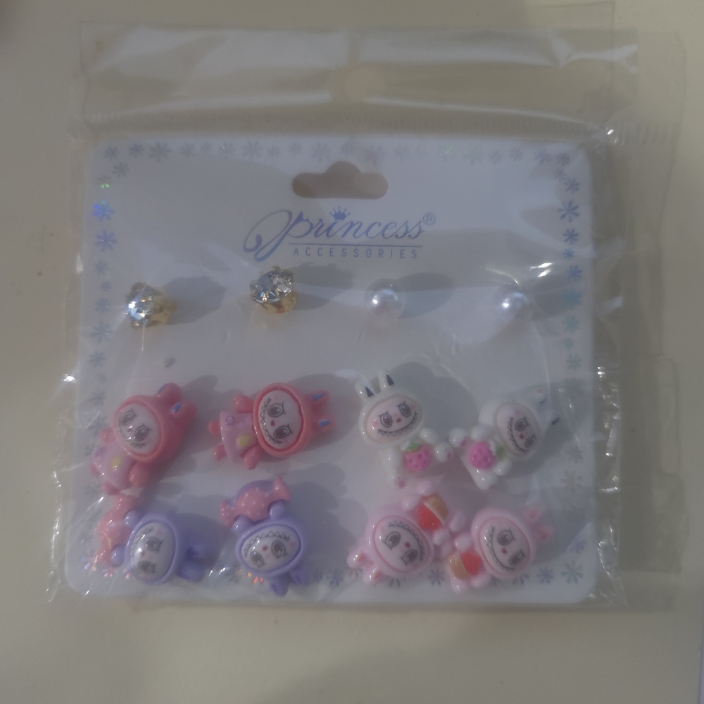 Kids Hair Clips Set - Pink and Purple